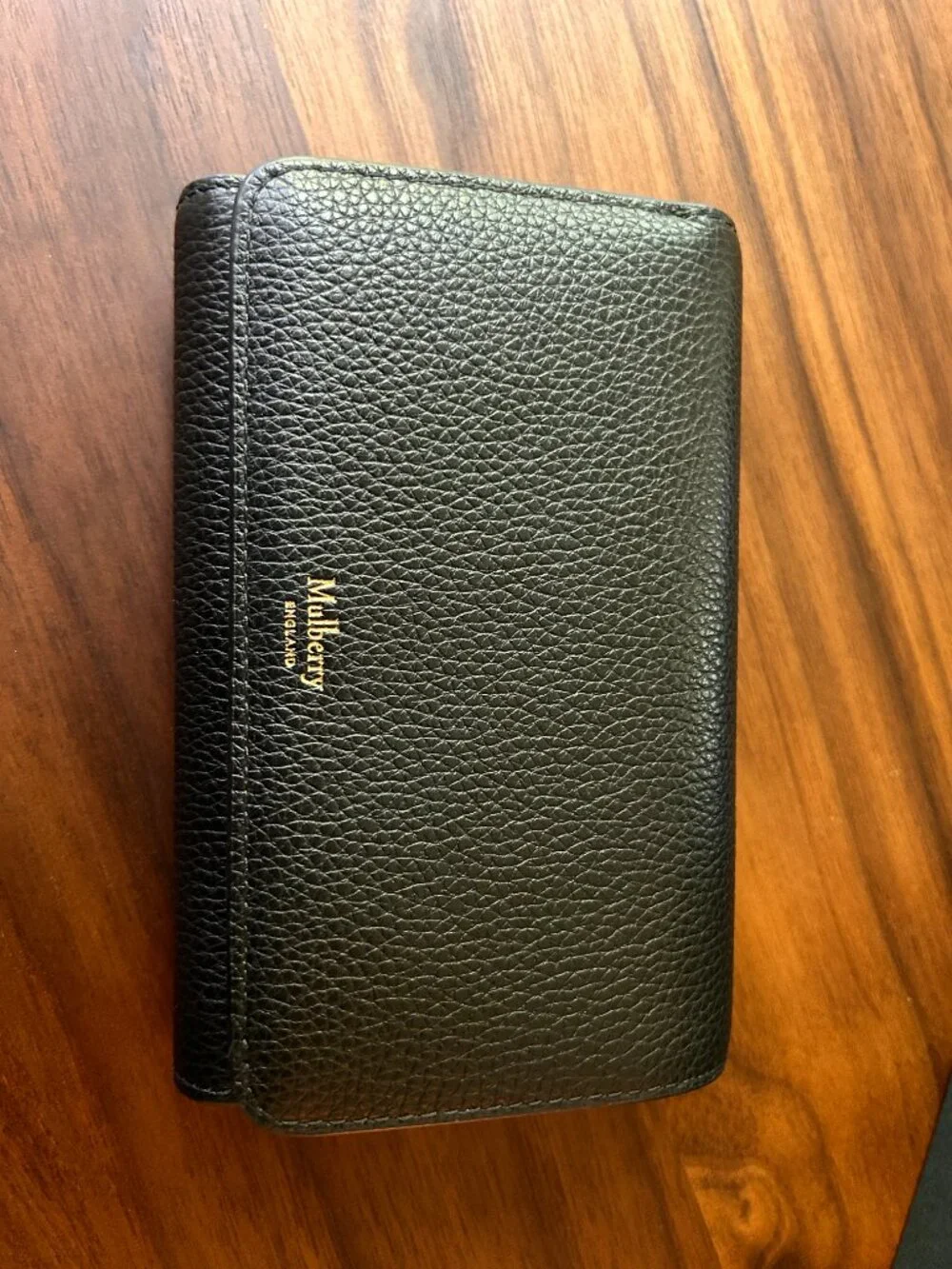 Mulberry Black Leather Wallet Medium 
